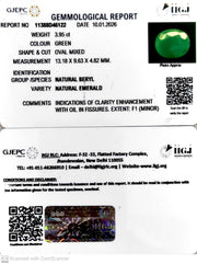 3.95/CT Natural Panna Stone with Govt. Lab Certificate-11388D46122